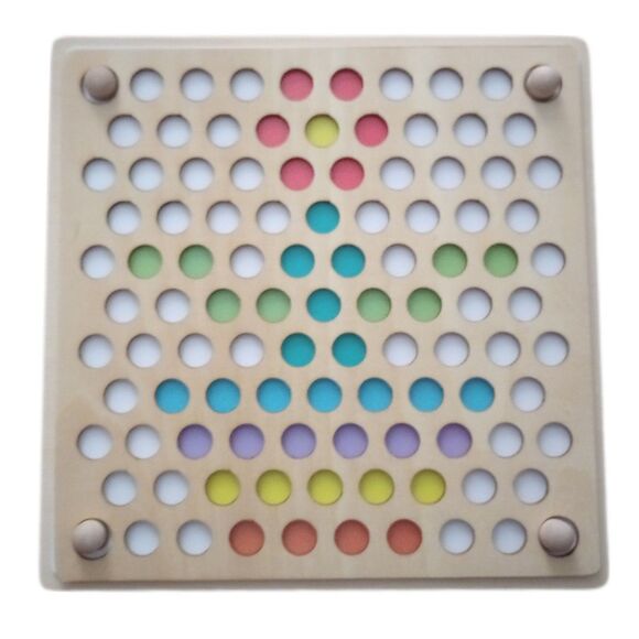 Sorting Wooden Matching Chopstick + Marble Game Toddler Educational - Picture 10 of 10